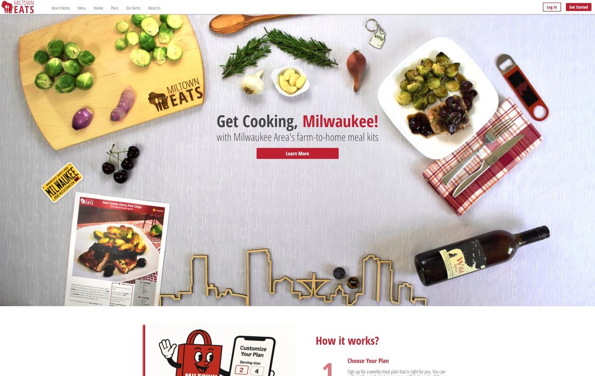 Miltown Eats website, filed with this work order